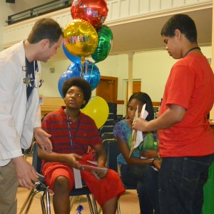 The Junior League of Syracuse and Syracuse City School District collaborate on the second annual STEM Expo at Danforth Middle School, May 2014