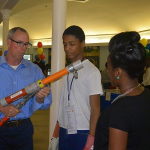 The Junior League of Syracuse and Syracuse City School District collaborate on the second annual STEM Expo at Danforth Middle School, May 2014